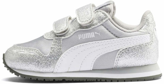 Picture of PUMA Cabana Racer Glitz Sneaker in Silver/White/Violet, Size 7 M - Size: 7 Toddler