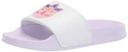 Picture of adidas Originals Women's Adilette Lite Sneaker, White/Purple Tint/Rose Tone, 10 - Size: 10