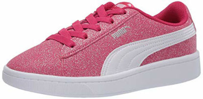 Picture of PUMA Girl's Vikky Glitz Slip On Sneaker, Bright Rose White Silver, 13 M US Little Kid - Size: 13 Little Kid