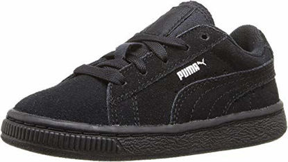 Picture of PUMA Suede JR Sneaker Black Silver, 13.5 M US Little Kid - Size: 13.5 Little Kid