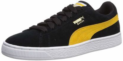 Picture of PUMA Men's Suede Classic Sneaker, Black-Spectra Yellow-White, 5.5 M US - Size: 5.5