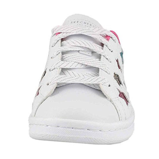 Picture of Skechers Kids Girls' Omne-Lil' Star Side Sneaker,White/Multi, - Size: 12 Medium US Little Kid