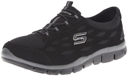 Picture of Skechers Sport Women's Gratis Bungee Fashion Sneaker,Black,8.5 M US - Size: 8.5