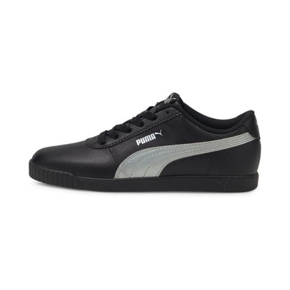 Picture of PUMA mens Carina Slim Sneaker, Black/Silver, 11 US - Size: 11