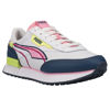 Picture of PUMA Girl's Future Rider Twofold (Big Kid) Puma White/Dark Denim/Prism Pink 4 Big Kid M - Size: 4 Big Kid