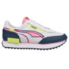 Picture of PUMA Girl's Future Rider Twofold (Big Kid) Puma White/Dark Denim/Prism Pink 4 Big Kid M - Size: 4 Big Kid