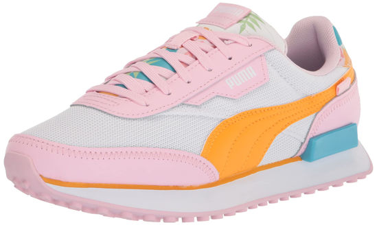 Picture of PUMA Future Rider Flower Aura Sneaker White-Pink Lady-Zinnia, 3 US Unisex Little Kid - Size: 3 Little Kid