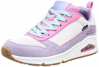 Picture of Skechers Women's Street Uno Sneaker, White/Purple/Pink, 6.5 - Size: 6.5