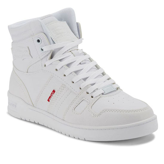 Picture of Levi's Womens 521 BB Hi Perf UL Fashion Hightop Sneaker Shoe, White, 8.5 M - Size: 8.5