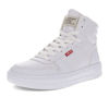 Picture of Levi's Womens Drive Hi Synthetic Leather Casual Hightop Sneaker Shoe, White Mono, 6 M - Size: 6