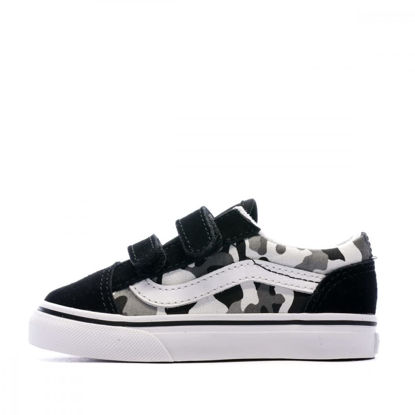 Picture of Vans Unisex-Child Old Skool V Sneaker, Camo/Black/True White, 10 Toddler - Size: 10 Toddler