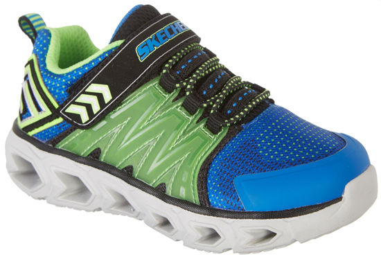 Picture of Skechers Boy's, Hypno Flash 2.0 Light up Sneakers Blue Lime 7 M - Size: 7