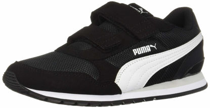 Picture of PUMA Unisex Kid's ST Runner Velcro Sneaker, Black-White-Gray Violet, 1.5 M US Little Kid - Size: 1.5 Little Kid