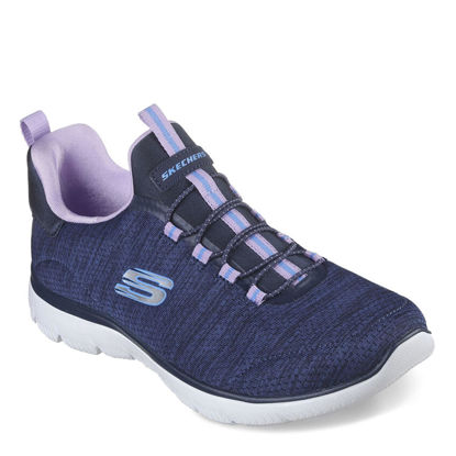 Picture of Skechers Women's Summits Sneaker, Navy/Lavendar=nvlv, 9.5 Wide - Size: 9.5 Wide