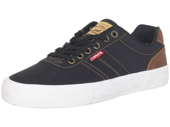 Picture of Levi's Mens Miles WX Stacked Classic Casual Sneaker Shoe, Black/Tan, 8 M - Size: 8