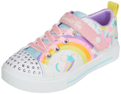 Picture of Skechers Kids Girls Twinkle Sparks-Unicorn Charme Sneaker, White/Multi, 13.5 Little Kid - Size: 13.5 Little Kid