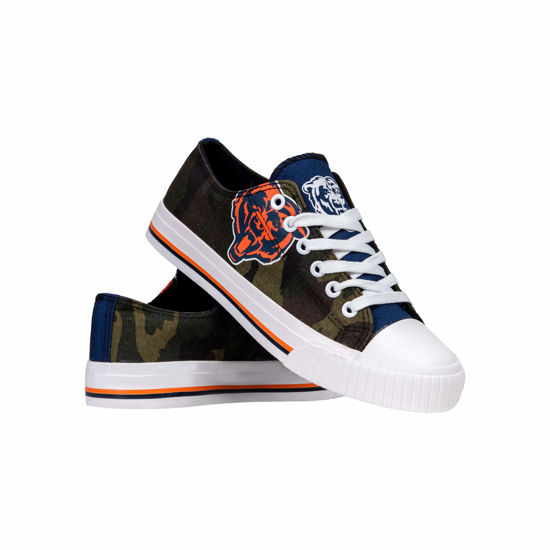 Picture of NFL Chicago Bears Womens Camo Low Top Canvas Sneakers ShoesCamo Low Top Canvas Sneakers Shoes, Camo, 7 (SNWMNFLTCAMO) - Size: 7