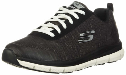 Picture of Skechers Women's Comfort Flex Sr Hc Pro Health Care Professional Shoe,black/white,5 Wide US - Size: 5 Wide US