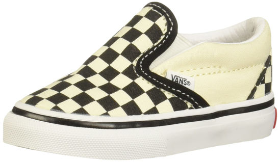 Picture of Vans Unisex-Child Classic Slip-ON-K, Black/White Checkerboard/White, 8.5 M US Toddler - Size: 8.5 Toddler