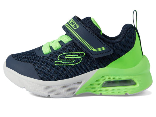 Picture of Skechers Kids Boy's Microspec Max-Gorvix Sneaker, Navy/Lime, 4 Big Kid - Size: 4 Big Kid