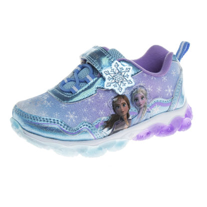 Picture of Disney Frozen Shoes for Girls - Princess Anna and Elsa Shoes - Toddler Light up Sneakers Character Lightweight Tennis Breathable Athletic LED Running Shoes - Multicolor (Size 10 Toddler) - Size: 10 Toddler