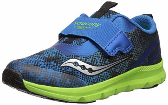 Picture of Saucony Unisex-Kid's Baby Liteform Sneaker, Blue/Green, 120 Wide US Little Kid - Size: 12 Wide Little Kid