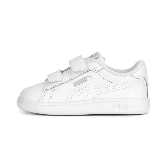 Picture of PUMA Kids Smash Hook and Loop Sneaker, White-Cool Light Gray, 4 US Unisex Toddler - Size: 4 Toddler