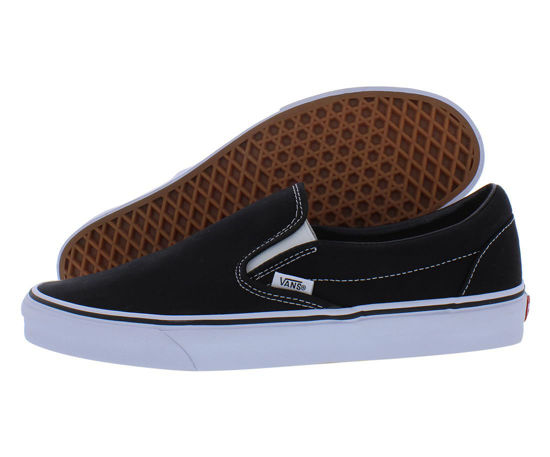 Picture of vans Slip On, Black/White, Size 11 Men/ 12.5 Woman - Size: 12.5 Women/11 Men