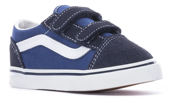 Picture of Vans, Old Skool V Toddler Shoe (Navy - Canvas/Suede, US Footwear Size System, Toddler, Men, Numeric, Medium, 6) - Size: 6 Toddler