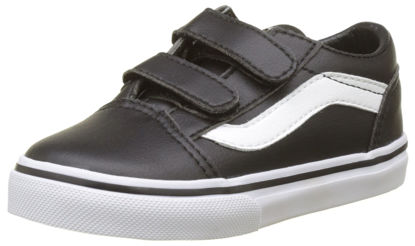 Picture of Vans Kids K Old Skool V Flame Cut Out Black True White Size 3 - Size: 3 Little Kid