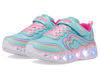 Picture of Skechers Kids Lights-Retro Hearts Sneaker, Turquoise/Multi, 7 US Unisex Toddler - Size: 7 Toddler