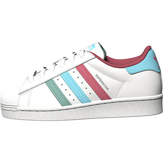 Picture of adidas Originals Superstar Sneaker, White/Hazy Rose/Sky, 12 US Unisex Little Kid - Size: 12 Little Kid