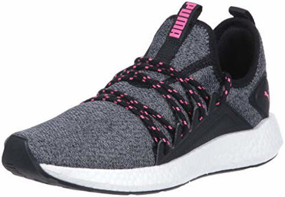 Picture of PUMA Women's Nrgy Neko Knit Sneaker, puma black-knockout pink, 10 M US - Size: 10