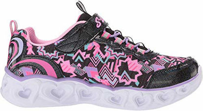 Picture of Skechers Kids Girls' Heart Lights Sneaker, Black/Multi, 3 Medium US Little Kid - Size: 3 Little Kid