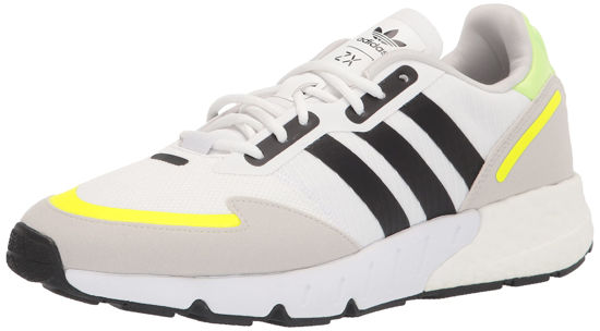 Picture of adidas Originals Men's ZX 1K Boost, White/Black/Solar Yellow, 6 - Size: 6