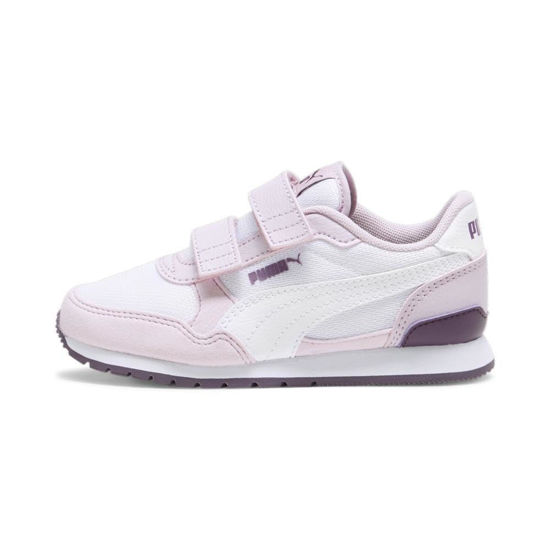 Picture of PUMA ST Runner Hook and Loop Sneaker, White-Grape Mist-Crushed Berry, 11.5 US Unisex Little Kid - Size: 11.5 Little Kid