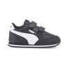 Picture of PUMA ST Runner Hook and Loop Sneaker, Black/White, 2.5 US Unisex Little Kid - Size: 2.5 Little Kid