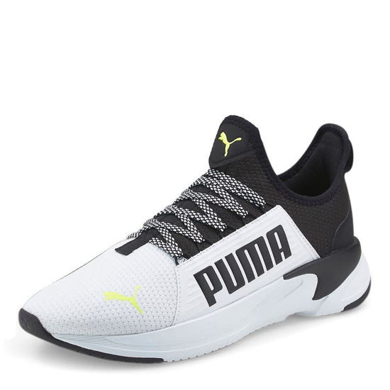 Picture of PUMA Men's SOFTRIDE PREMIER SLIP-ON Sneaker, Puma White-Puma Black-Yellow Alert, 10.5 - Size: 10.5