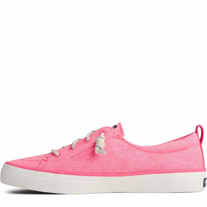 Picture of Sperry Women's Crest Vibe Washed Twill Sneaker, Neon Pink, 5 M US - Size: 5