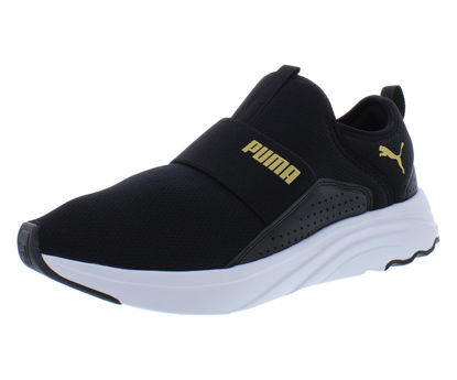 Picture of PUMA Softride Sophia Slipon Womens Sneaker 85 BM US BlackGold - Size: 8.5