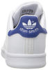 Picture of adidas Originals Unisex-Child Stan Smith Sneaker, White/White/EQT Blue, 12K - Size: 12 Little Kid