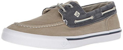 Picture of Sperry Men's Bahama II Boat Washed Sneaker, Taupe/Navy, 10 - Size: 10