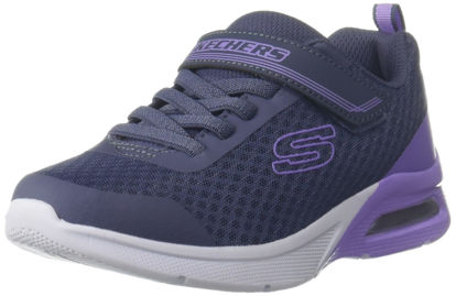 Picture of Skechers Kids Girls MICROSPEC MAX, Charcoal/Purple, 12 Little Kid - Size: 12 Little Kid