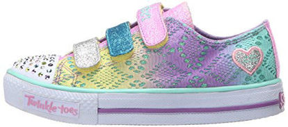 Picture of Skechers Little Kid (4-8 Years) Twinkle Toes: Chit Chat-Prolifics Yellow/Lavendar/Multi Light-Up Sneaker - 1.5 M US Little Kid - Size: 1.5 M US Little Kid