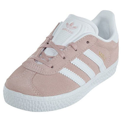 Picture of adidas Originals Girls' Gazelle I Sneaker ICE Pink/White/Metallic Gold 9 Medium US Toddler - Size: 9 M US Toddler