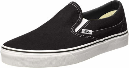 Picture of Vans Unisex Adults’ Classic Slip On Trainers Black/White - Size: 10.5 Women/9 Men