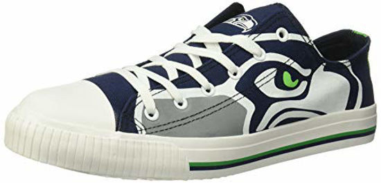 Picture of NFL Mens Low Top Big Logo Canvas Shoe - Mens, Seattle Seahawks, Small / Mens Size 8 - Size: Small / Mens Size 8