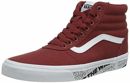 Picture of Vans Men's Hi-Top Trainers, Red Rosewood White We9, 45 - Size: 45 M EU