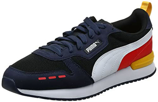 Picture of Puma R78 Sneaker, Black White New Navy - Size: 8.5 Women/8.5 Men