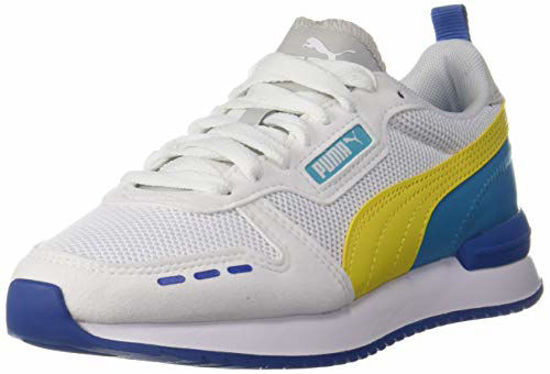 Picture of Puma R78 Sneaker, White-Maize-Scuba Blue - Size: 8 Women/8 Men